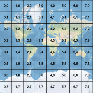 The most commonly used web map tiling scheme is the Google and Bing Maps compatible one. Visit MSDN for more info about this tiling scheme.