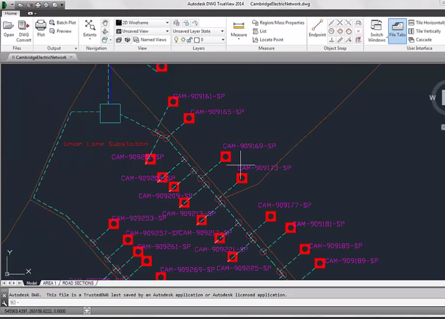 In this dataset, the source GE Smallworld objects were mapped to a naming convention that fits the destination Autodesk system.